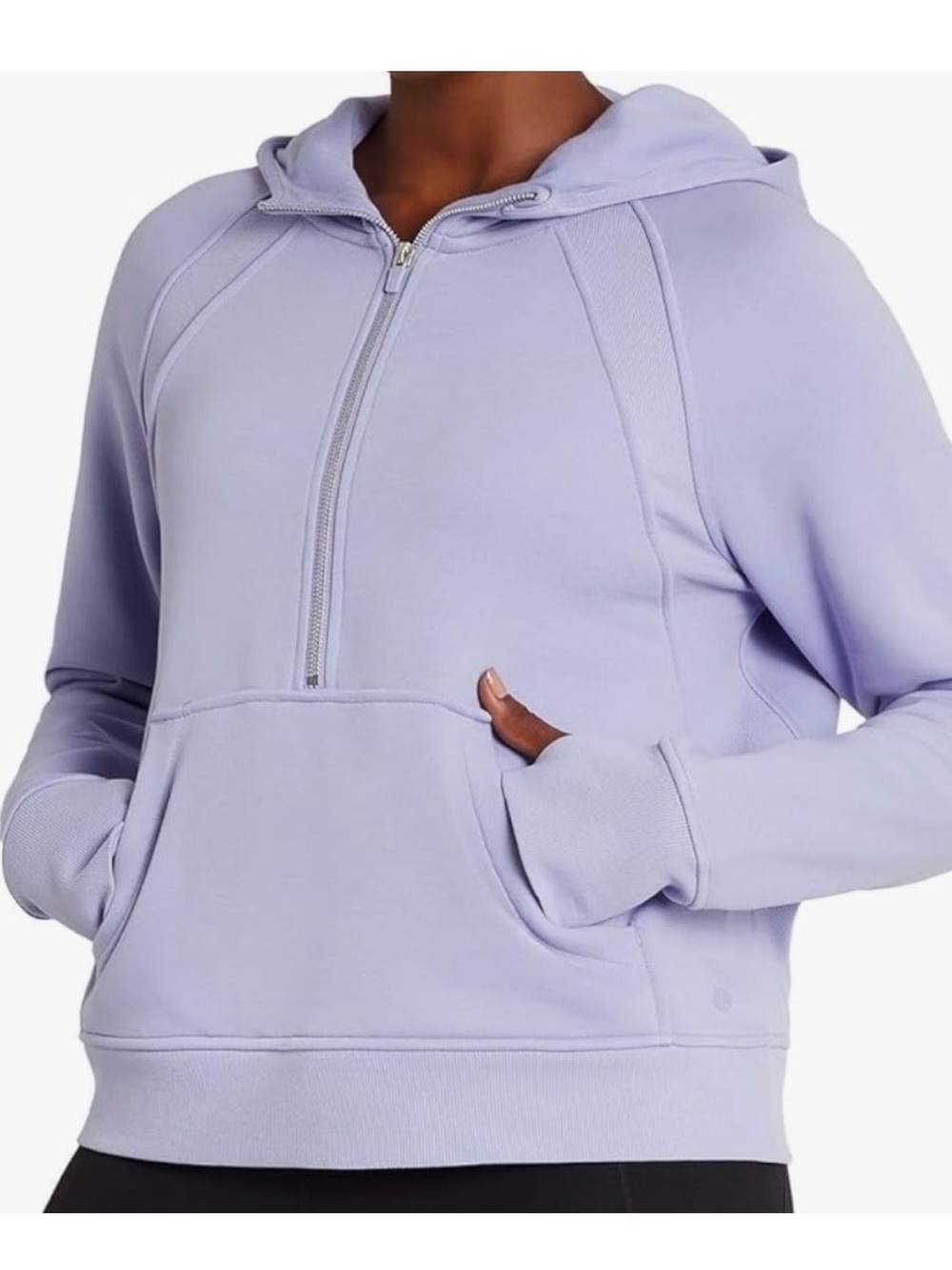 Danskin Lavender Half-Zip Hooded Pullover - Picture 2 of 4